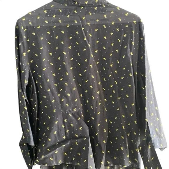 Odille Black Button Down Regular Fit Causal Shirt Size 6 - Picture 2 of 5